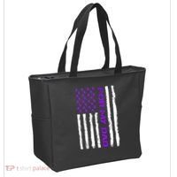 Alzheimer's Awareness For My Dad Support Flag Tote Bag thumb 2