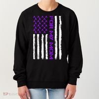 Alzheimer's Awareness For My Mom Support Flag Women's Sweatshirt thumb 0