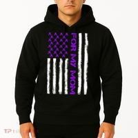 Alzheimer's Awareness For My Mom Support Flag Hoodie thumb 2