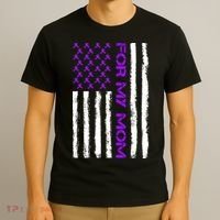 Alzheimer's Awareness For My Mom Support Flag T-Shirt thumb 3