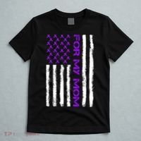 Alzheimer's Awareness For My Mom Support Flag T-Shirt thumb 5