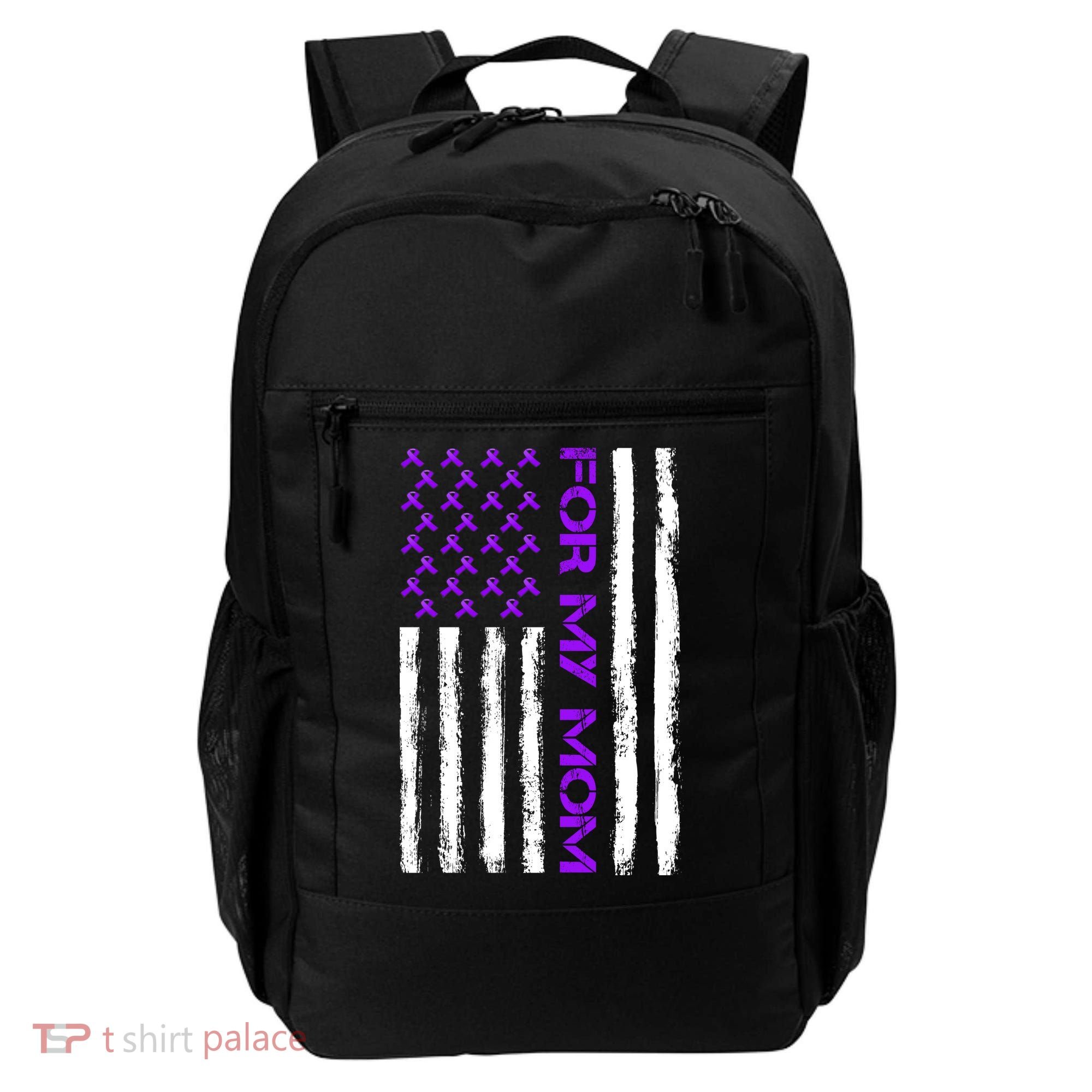 Alzheimer's Awareness For My Mom Support Flag Backpack