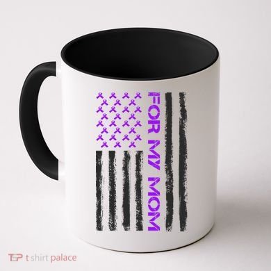 Alzheimer's Awareness For My Mom Support Flag Coffee Mug