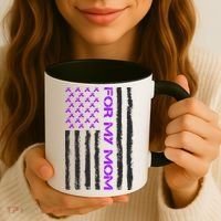 Alzheimer's Awareness For My Mom Support Flag Coffee Mug thumb 3