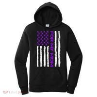 Alzheimer's Awareness For My Mom Support Flag Women's Hoodie thumb 0