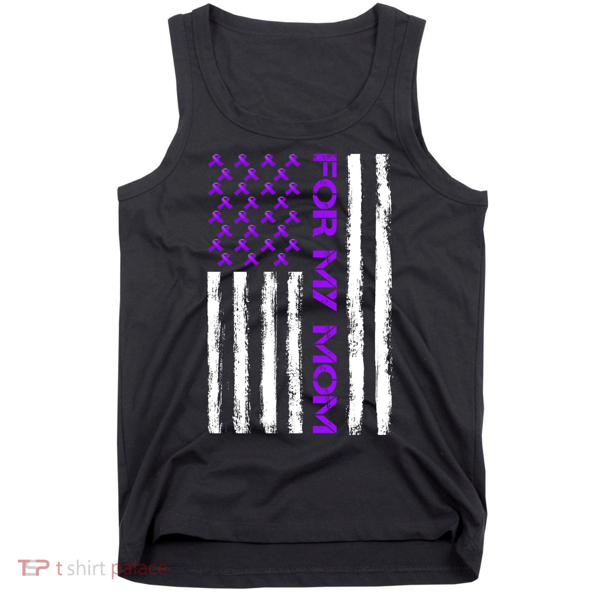 Alzheimer's Awareness For My Mom Support Flag Tank Top