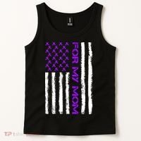 Alzheimer's Awareness For My Mom Support Flag Tank Top thumb 2