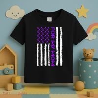 Alzheimer's Awareness For My Mom Support Flag Toddler T-Shirt thumb 3