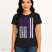 Alzheimer's Awareness For My Mom Support Flag Women's T-Shirt thumb 4
