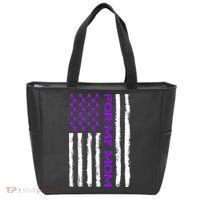 Alzheimer's Awareness For My Mom Support Flag Tote Bag thumb 0