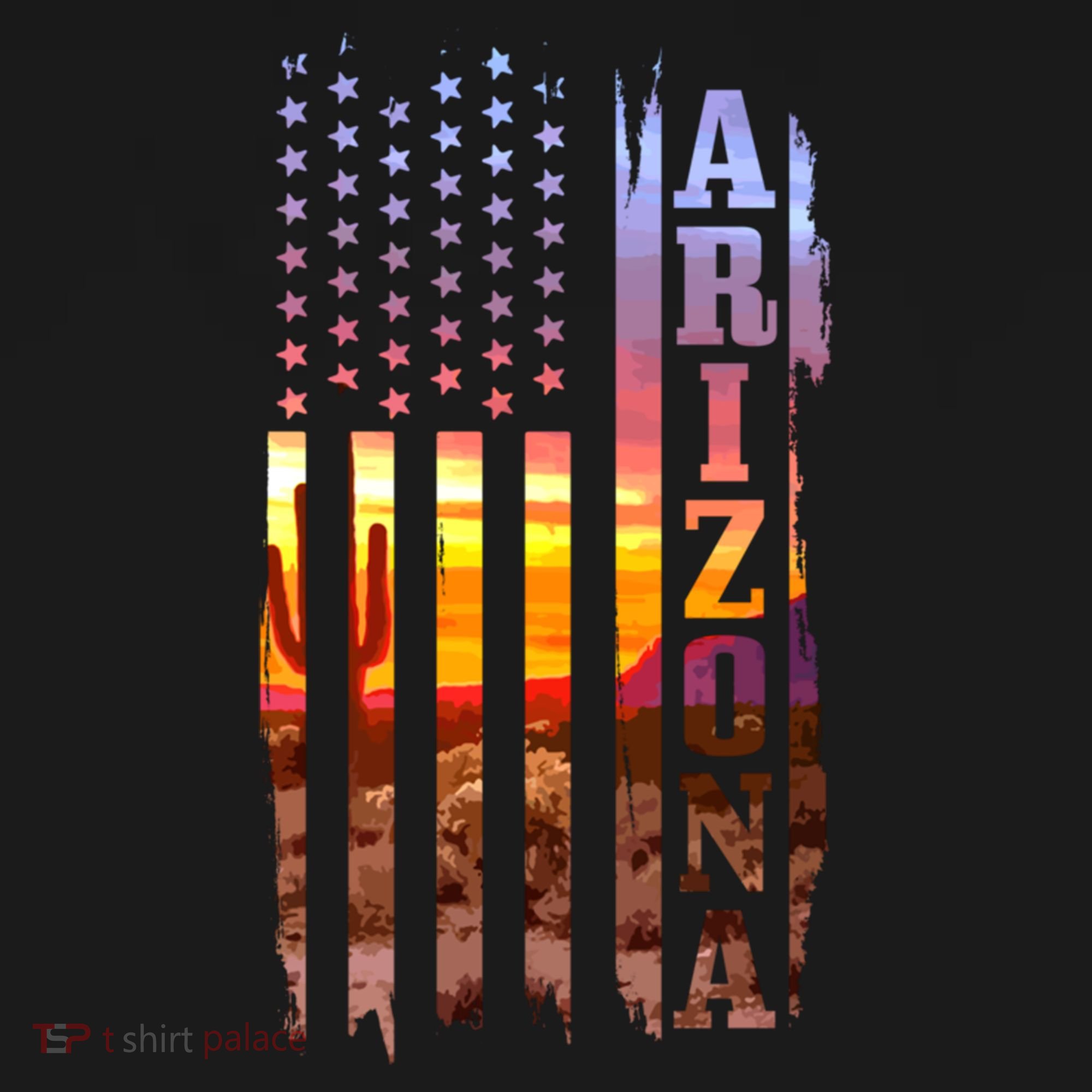 Arizona American Flag Landscape Cactus Patriotic Gift Apron