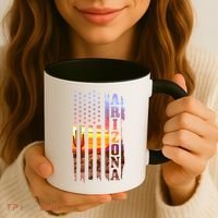 Arizona American Flag Landscape Cactus Patriotic Gift Coffee Mug thumb 3
