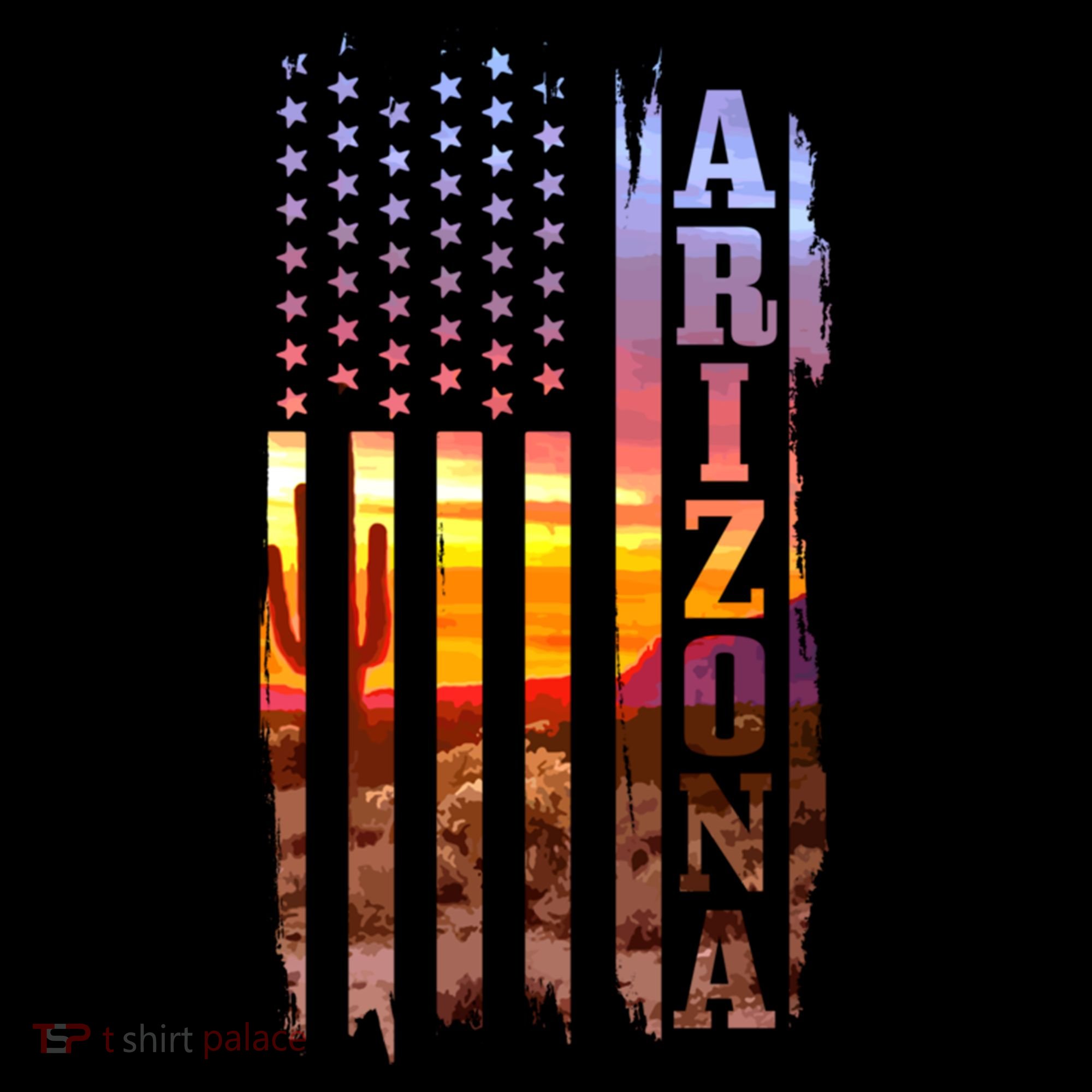 Arizona American Flag Landscape Cactus Patriotic Gift Coffee Mug