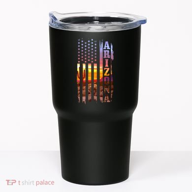 Arizona American Flag Landscape Cactus Patriotic Gift Tumbler