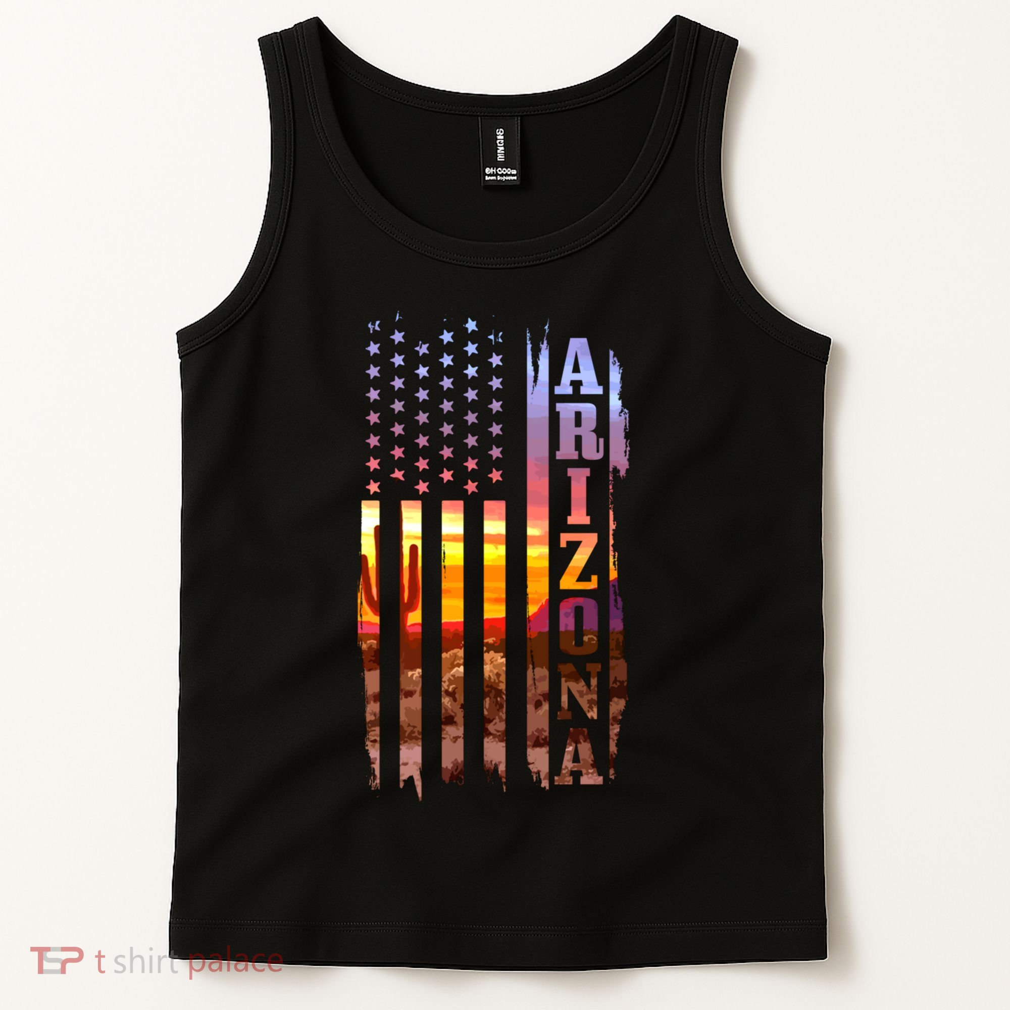 Arizona American Flag Landscape Cactus Patriotic Gift Tank Top