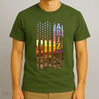 Arizona American Flag Landscape Cactus Patriotic Gift T-Shirt thumb 3
