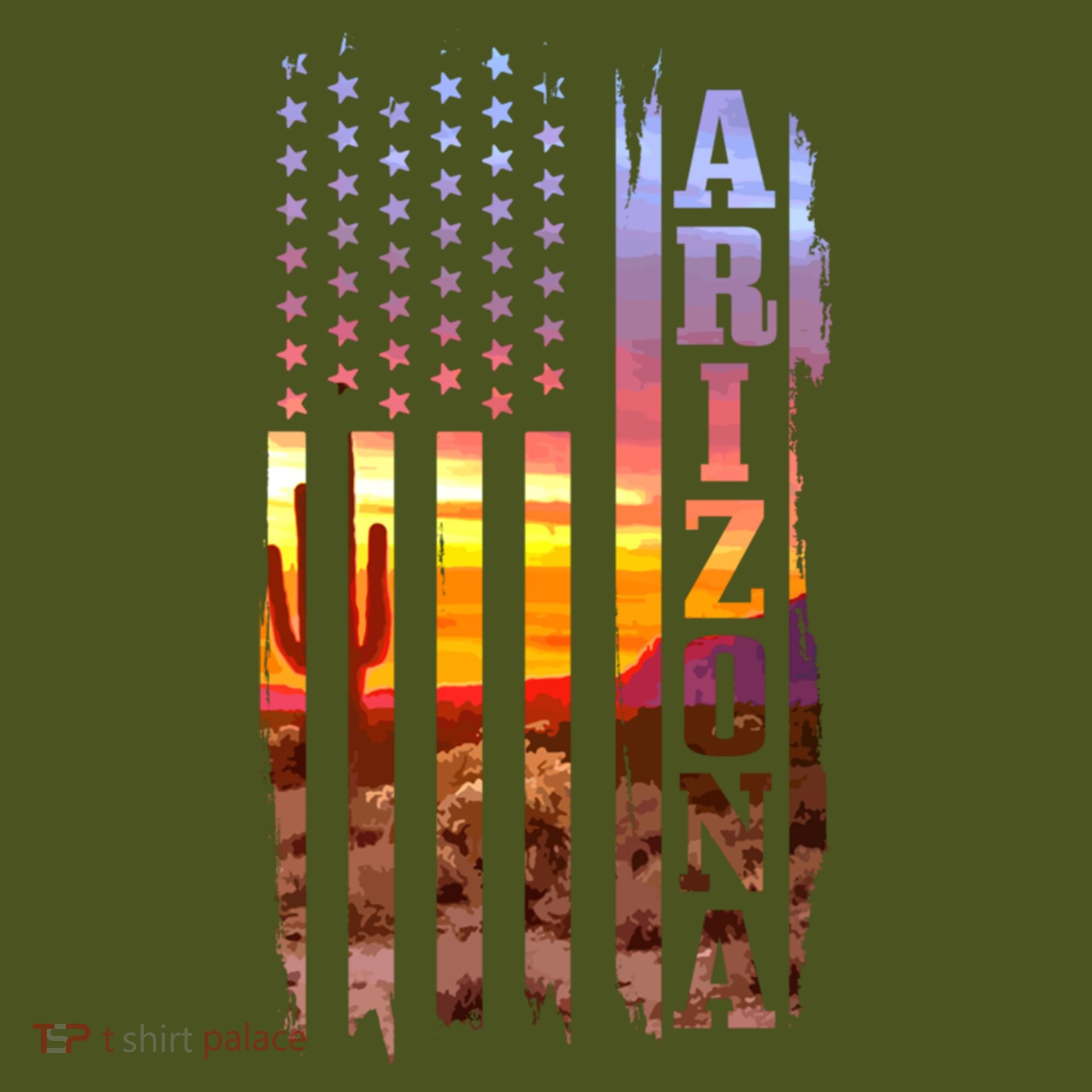 Arizona American Flag Landscape Cactus Patriotic Gift T-Shirt