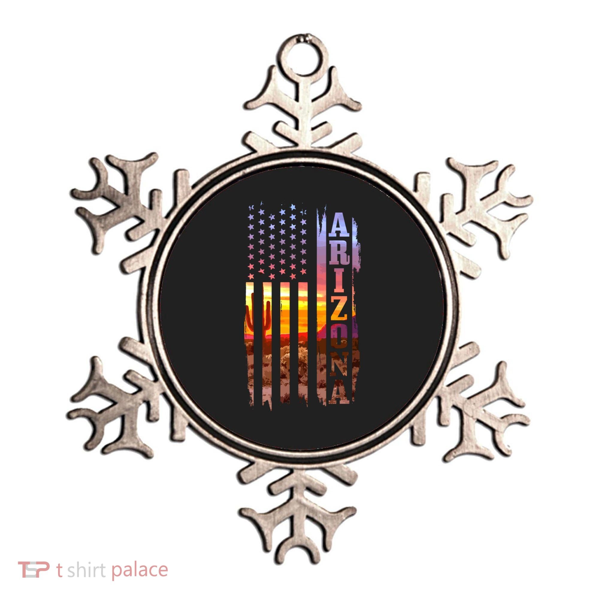 Arizona American Flag Pride Landscape Cactus Patriotic Gift Great Gift Ornament
