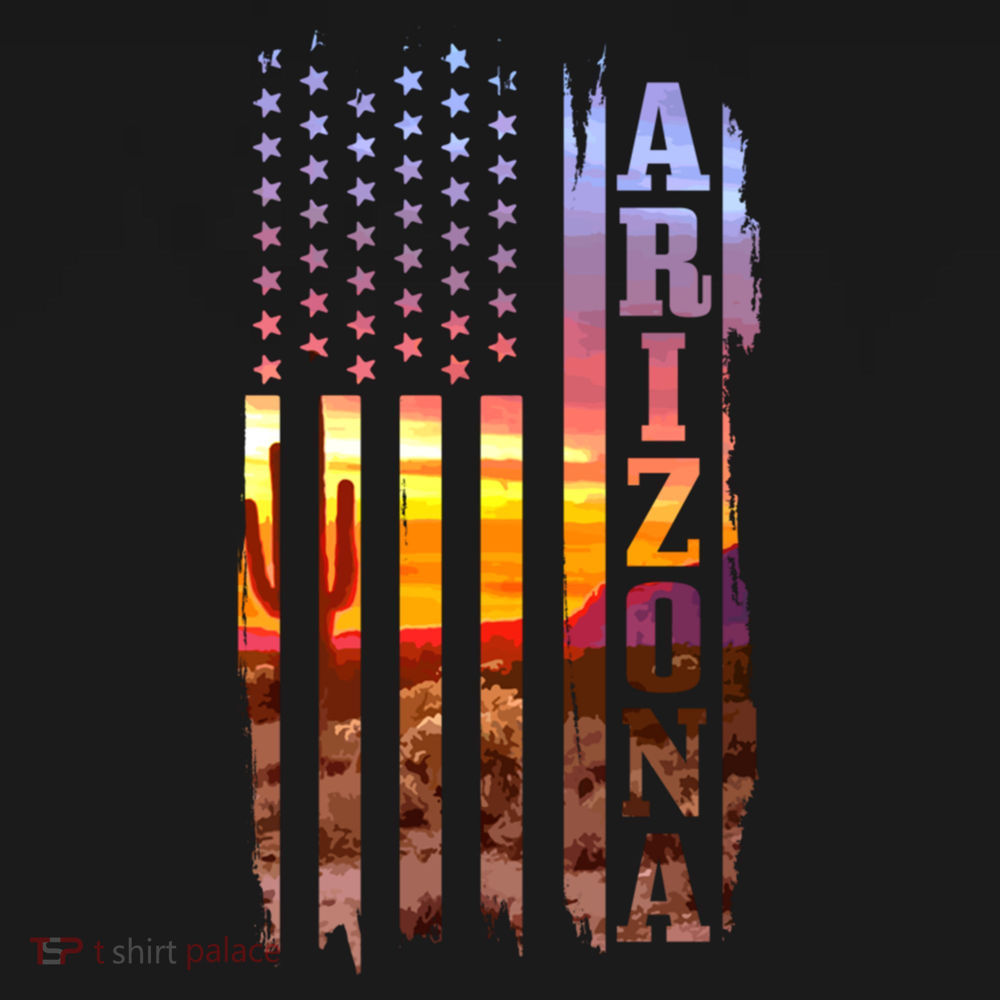 Arizona American Flag Pride Landscape Cactus Patriotic Gift Great Gift Ornament