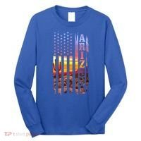 Arizona American Flag Pride Landscape Cactus Patriotic Gift Great Gift Long Sleeve Shirt thumb 0
