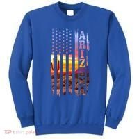 Arizona American Flag Pride Landscape Cactus Patriotic Gift Great Gift Sweatshirt thumb 0