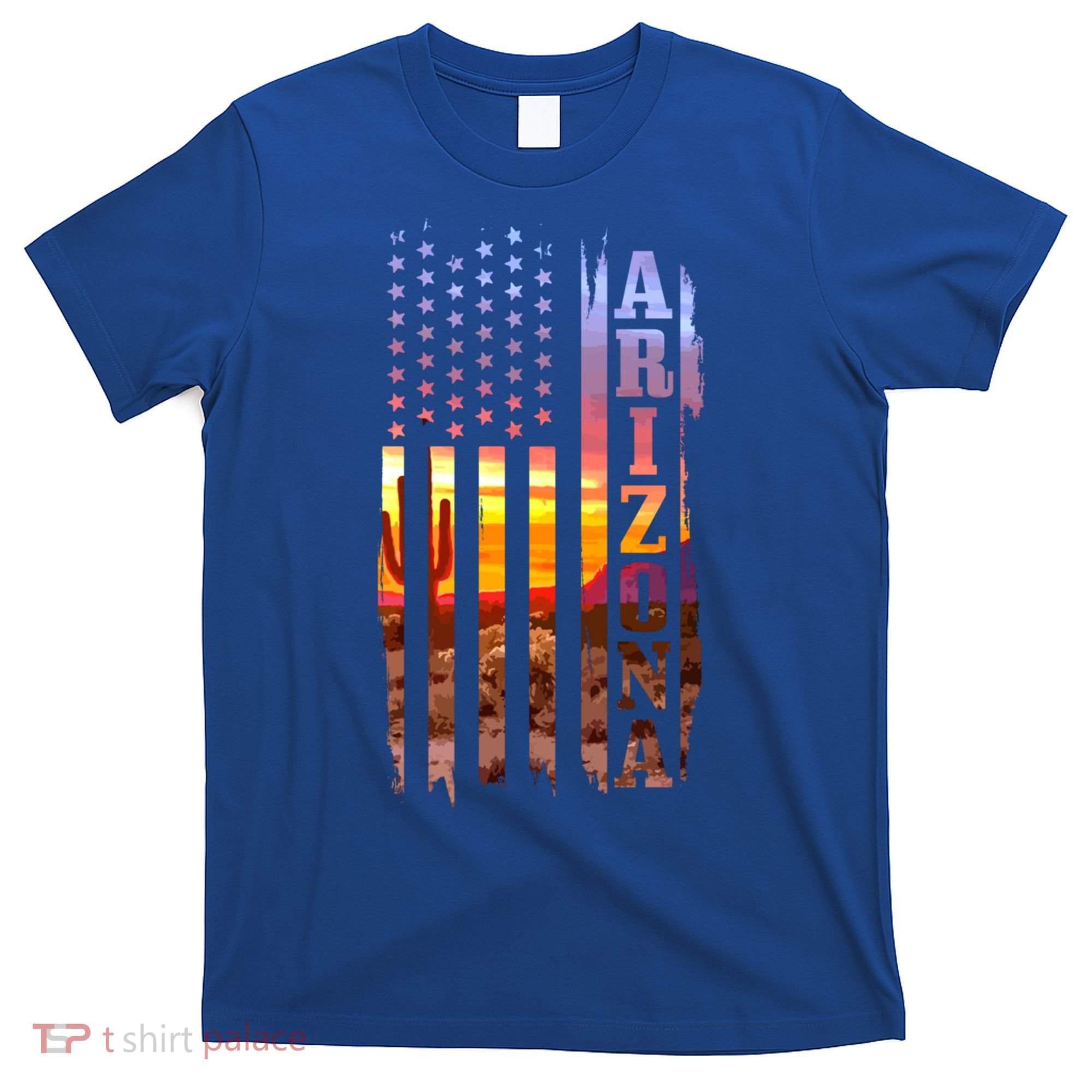 Arizona American Flag Pride Landscape Cactus Patriotic Gift Great Gift T-Shirt