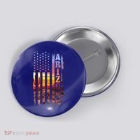 Arizona American Flag Pride Landscape Cactus Patriotic Gift Great Gift Button thumb 0