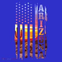 Arizona American Flag Pride Landscape Cactus Patriotic Gift Great Gift Coaster thumb 2