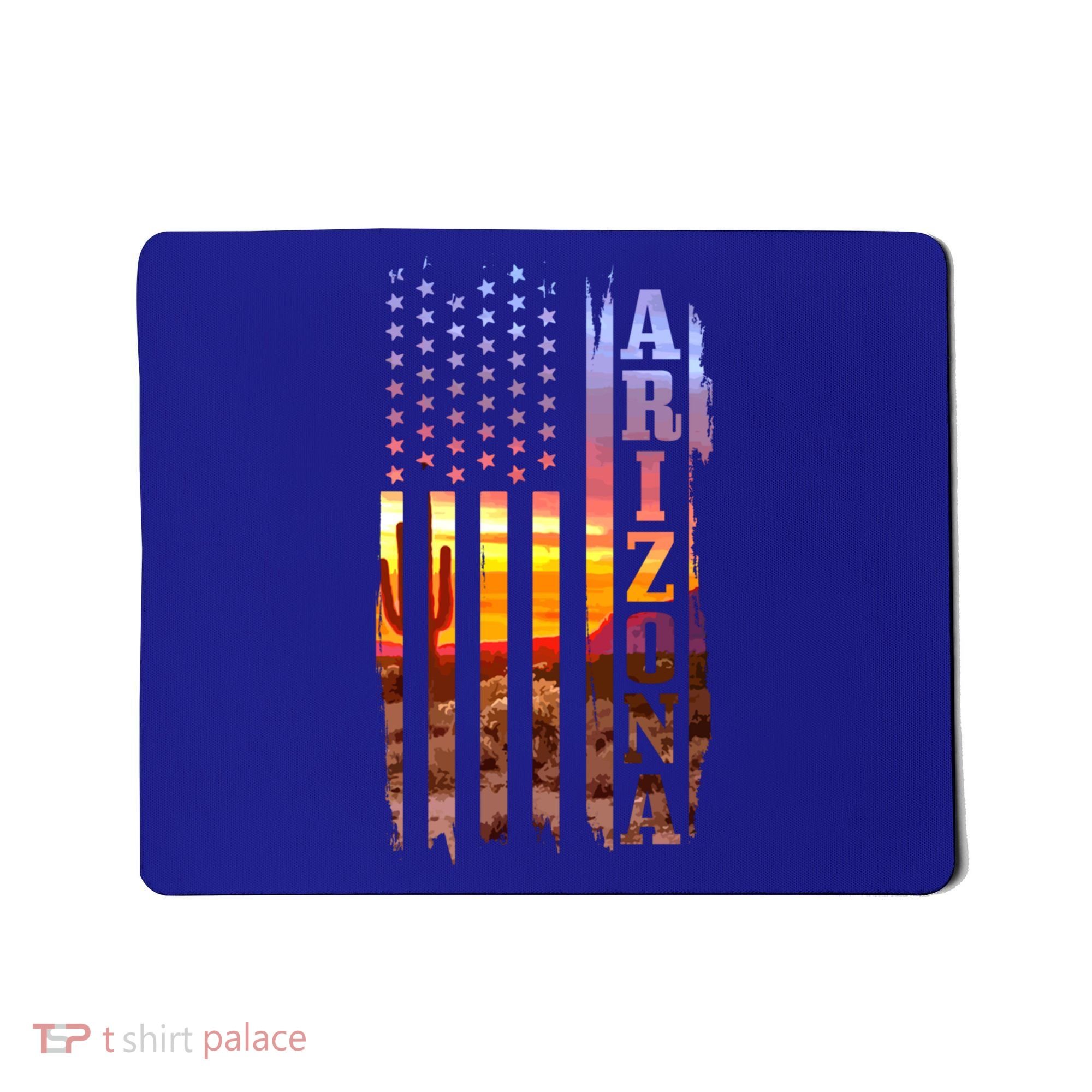 Arizona American Flag Pride Landscape Cactus Patriotic Gift Great Gift Mousepad