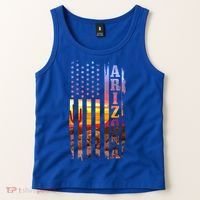 Arizona American Flag Pride Landscape Cactus Patriotic Gift Great Gift Tank Top thumb 2