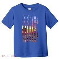 Arizona American Flag Pride Landscape Cactus Patriotic Gift Great Gift Toddler T-Shirt thumb 0