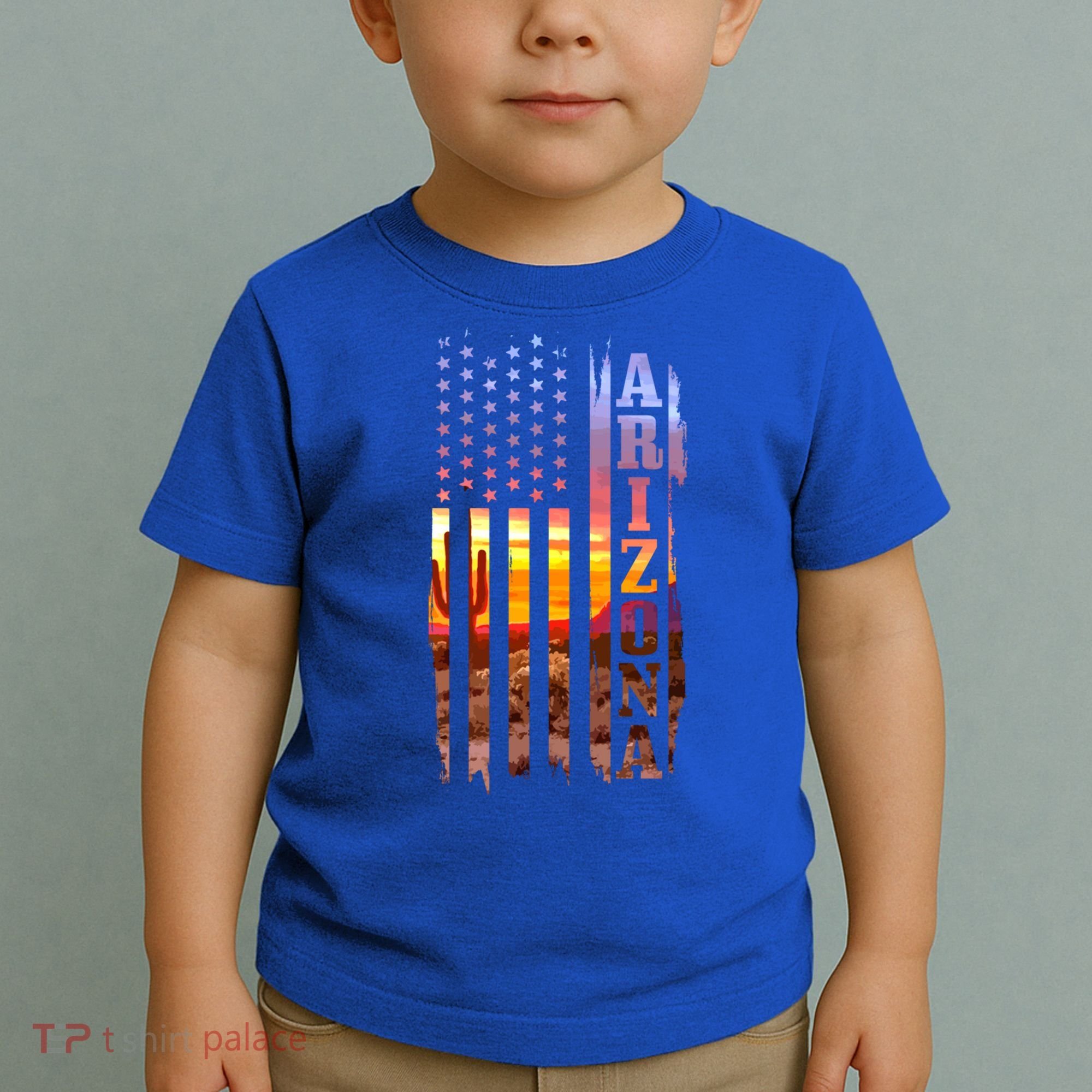 Arizona American Flag Pride Landscape Cactus Patriotic Gift Great Gift Toddler T-Shirt
