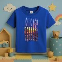 Arizona American Flag Pride Landscape Cactus Patriotic Gift Great Gift Toddler T-Shirt thumb 3