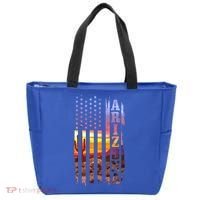 Arizona American Flag Pride Landscape Cactus Patriotic Gift Great Gift Tote Bag thumb 0