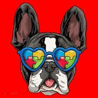 Autism Awareness French Bulldog Dog Puzzle Santa Hat thumb 1