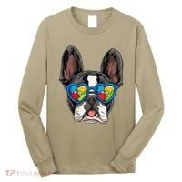 Autism Awareness French Bulldog Dog Puzzle Long Sleeve Shirt thumb 0