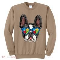 Autism Awareness French Bulldog Dog Puzzle Sweatshirt thumb 0