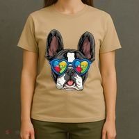 Autism Awareness French Bulldog Dog Puzzle T-Shirt thumb 4