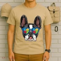 Autism Awareness French Bulldog Dog Puzzle T-Shirt thumb 6