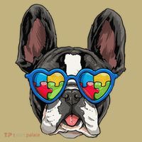 Autism Awareness French Bulldog Dog Puzzle Mousepad thumb 1
