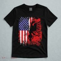 Albanian American Flag Patriotic Usa Albania Flag T-Shirt thumb 5