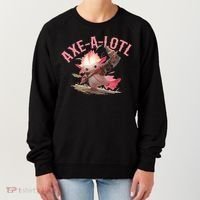 Axolotl Axt-A-Lotl Funny Viking Axe Throwing Lumberjack Women's Sweatshirt thumb 0