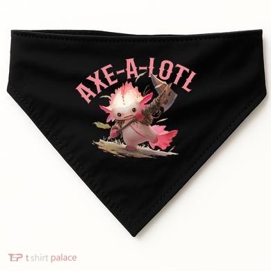 Axolotl Axt-A-Lotl Funny Viking Axe Throwing Lumberjack USA-Made Doggie Bandana