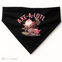 Axolotl Axt-A-Lotl Funny Viking Axe Throwing Lumberjack USA-Made Doggie Bandana thumb 0