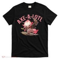 Axolotl Axt-A-Lotl Funny Viking Axe Throwing Lumberjack T-Shirt thumb 0