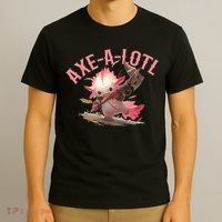 Axolotl Axt-A-Lotl Funny Viking Axe Throwing Lumberjack T-Shirt thumb 3