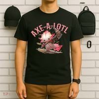 Axolotl Axt-A-Lotl Funny Viking Axe Throwing Lumberjack T-Shirt thumb 6