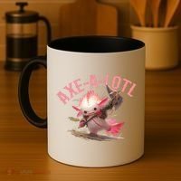 Axolotl Axt-A-Lotl Funny Viking Axe Throwing Lumberjack Coffee Mug thumb 4