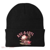 Axolotl Axt-A-Lotl Funny Viking Axe Throwing Lumberjack Beanie thumb 0