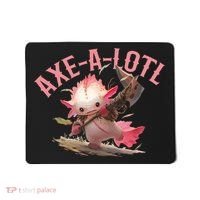 Axolotl Axt-A-Lotl Funny Viking Axe Throwing Lumberjack Mousepad thumb 0